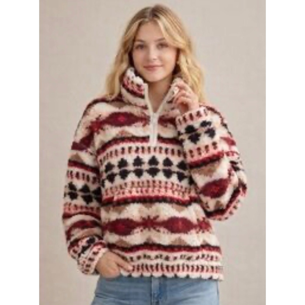 Offline‎ by Aerie Womens Sherpa Quarter Zip Pullover